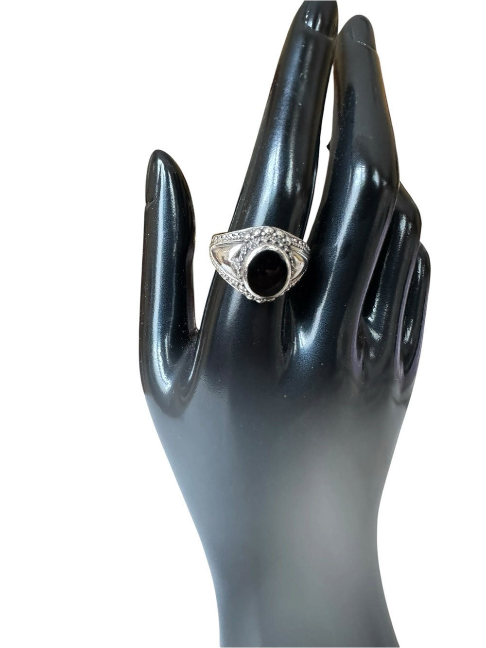 Sterling Silver Black Onyx Vintage Ring